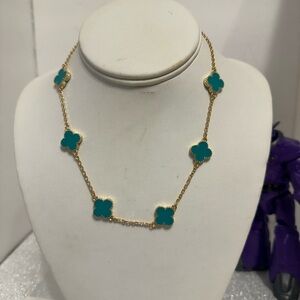 TIFFANY BLUE  DENKAYS STATMENT NECKLACE